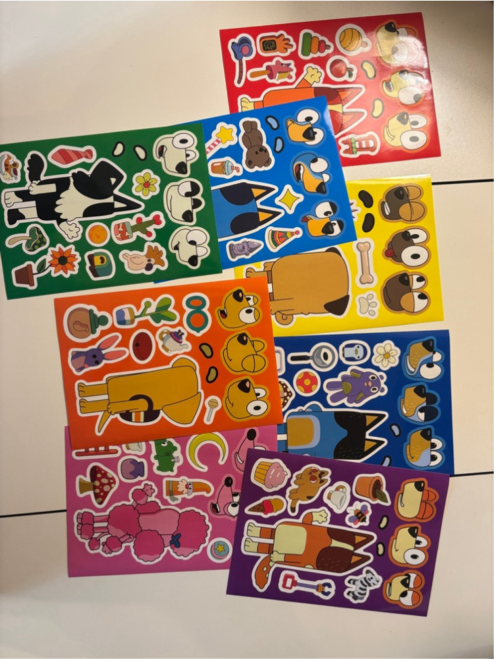 Three Sets of (6) Bluey Stickers - Perfect For A Birthday Party